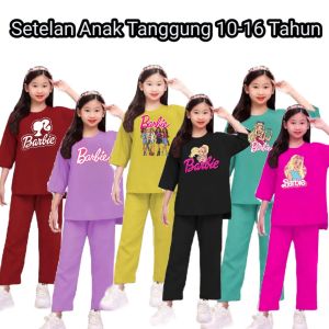 Baju Setelan Barbie Anak / Baju One Set Anak Barbie / Setelan Anak Tanggung Viral