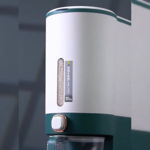 【READY STOCK】5KG 10KG AUTOMATIC RICE DISPENSER RICE STORAGE RICE BUCKET UPGRADED Nano Insect Moisture Proof Container with Measuring & Rice Rinsing Cup Viral Smart Kitchen Large Grain Storage High Storable Capacity / Bekas Makanan Beras Nasi / 大米储G