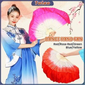 Talao Dance Hand Fan For Women Folding Bamboo Hand Held Fan Dance Props Silk Chinese Style Dance Fans