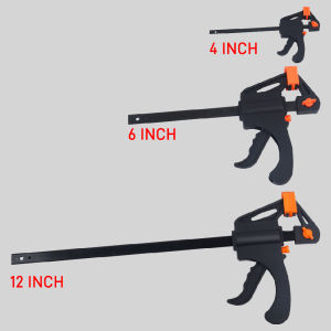 2pcs Quick Grip Clamps Bar Clamps Quick Release Clamp 4/6/12 inch for Woodwork Handmade Craft DIY Clamping