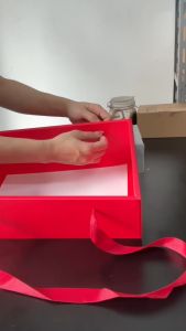 Hộp Giấy Đựng Trái Cây Cao Cấp Có Quai Xách Lụa Nắp Trong Suốt Hộp Trái Cây Quà Tặng Siêu Cứng Sang Trọng - Zasavn.