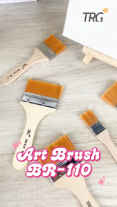 TRG Kuas Lukis Flat Type Bulu Nylon Cat Air Minyak Akrilik Poster BR-110 - Watercolor Acrylic Paint Art Brush TRG