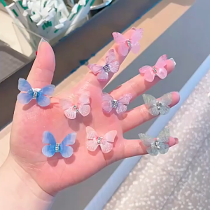 Butterfly Hair Clip Diamond 超仙蝴蝶发夹 Klip Rambut Kupu-Kupu Berkilau Aksesori Rambut Jepit Rambut Comel Wanita Bling Fairy Girl Cute Women Hair Accessories