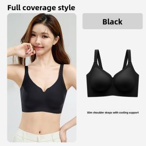 Miiow | Wireless Invisible Strapless Bra Soft Support Seamless Foundation Liquid Vest Fine Strap Womens Underwear Summer Fashion Nylon