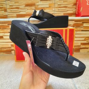 Promo 5 5 Sandal spon wedges wanita gold trendy Firless hijau army maron abu hitam 38-42 Special Jumbo Oclia Yasta Olshop
