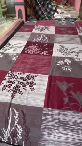 SARUNG KASUR RESLETING MOTIF BUNGA NADIA MAROON