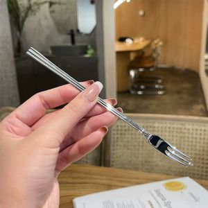 ส้อมผลไม้สแตนเลส 304 คุณภาพพรีเมียม 2 ชิ้น ส้อมสลัดสุดหรู ส้อมของหวาน ส้อมสเต็กและกาแฟสำหรับใช้ในครัวเรือน