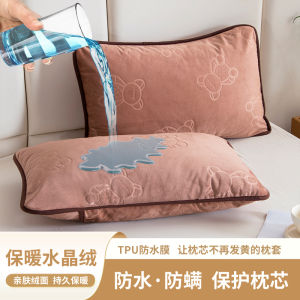 Waterproof Pillowcases Adult Men Anti-Hair Oil Sweat Stain Pillowcases 48x74 Pair Children Saliva Proof Urine Proof Pillow Towel Covers