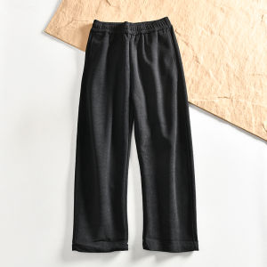 Quần Dài Nam Ống Đứng Mùa Thu Đông Thường Ngày Thời Trang Thể Thao Đi Làm Quần Dài Ống Rộng Co Giãn Cạp Vừa Màu Trơn