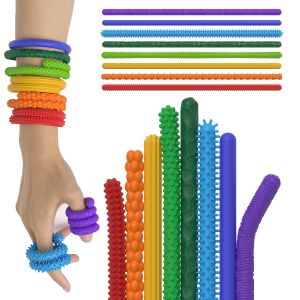 8pcs EDC Fidget Sensory Sticks toys Worry Balls Autism Calming Kid Adults Anxiety Relief Stress Sensory Toy