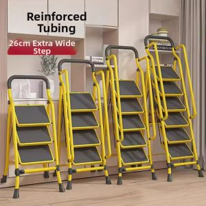 KAIPAQI | Wide Platform Folding Ladder with Handrail