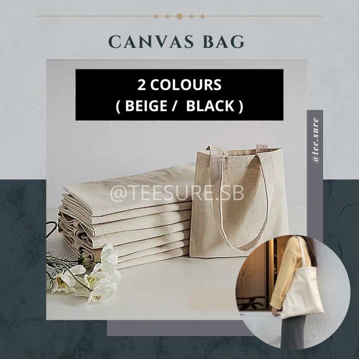 READY STOCK 12oz THICK MATERIAL Plain Canvas Bag Cotton Bag