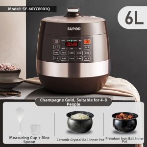 Supor | Titanium 0-Coating Home Use Spherical Electric Pressure Cooker 6L