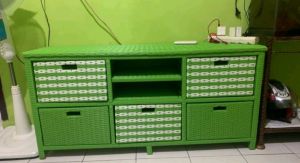 READY STOK LEMARI ROTTAN SINTETIS 6 LACI