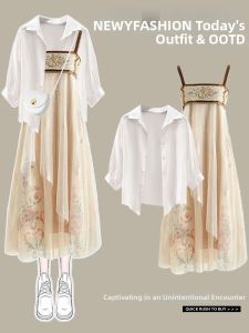 YNY | Chinese Style Strap Dress Shirt Summer Lightweight
