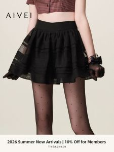 AIVEI | Ballet Style High Waist Puffy Short Skirt