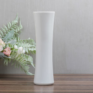 Bình Hoa Gốm Sứ Cao 30cm Phong Cách Châu Âu Màu Trắng Bóng Có Thể Đựng Nước Đơn Giản Hiện Đại DIY Phòng Khách Trang Trí Nhà