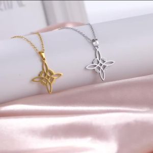 Skyrim | Skyrim Wicca Phù Thủy Phù Thủy Nút Thắt Bằng Thép Không Gỉ Vòng Cổ Choker Vintage Bùa Hộ Mệnh Siêu Nhiên Món Quà Trang Sức Dành Cho Nữ