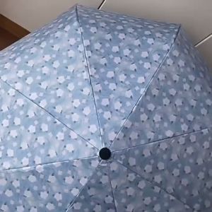 พร้อมส่ง ร่มกันแดด ร่มกันแสง ร่มกันฝน ลายดอกไม้มินิมอล ร่มพับ 3ตอน แข็งแรง หนา ร่มกันUV