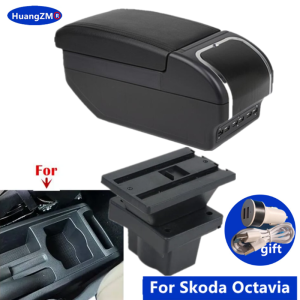 For Skoda Octavia Armrest box For Skoda Yeti Mk2 2005-2012 Car Armrest Storage box Interior Dedicated Retrofit Car Accessories