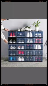 Hộp Đựng Giày Nhựa Cứng Cao Cấp Size Lớn Hộp Để Giày Cửa Nam Châm Lắp Ráp Tiện Lợi (Loại Xịn)