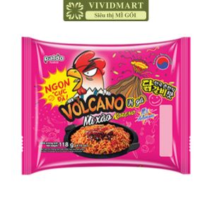 [GÓI LẺ] - PALDO - Mì xào Koreno Volcano gói 2 vị: Gà cay Gà cay phô mai Mì xào khô Koreno Volcano Paldo (118g/gói)