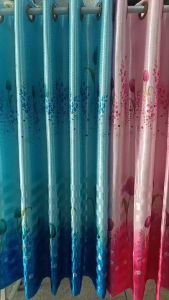 ผ้าม่านหน้าต่างลายทิวลิปผ้าพิมลายสองหน้า(ราคาต่อ 1 ผืน)