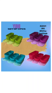 kotak makan yummy set off 3 pcs mix nico shopping