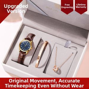 OLEVS | Large Number Display Elder Watch Leather Band