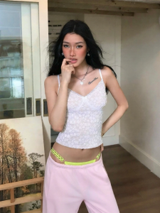 audwyn | Áo Camisole V-neck Có Đệm Phong Cách Gợi Cảm