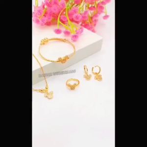 KALUNG TITANIUM ANAK DESAIN KEPALA MCKY PERMATA (1 SET) ANTI LUNTUR & ANTI KARAT (COD)