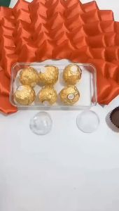 Crystal Choco ball (Set 5/10 ชิ้น) อะคริลิคใสใส่ช่อเฟอเรโร่ เกรดใส่อาหาร สำหรับทำช่อดอกไม้