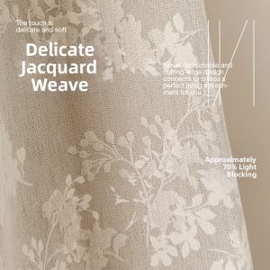 SHANGLAWEI | French Style Jacquard Double-Sided Chenille Light-Blocking Curtains