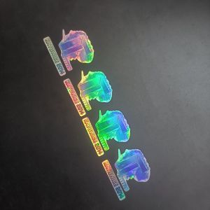Holographic CSGO Peripheral Stickers Physical Print Entity Waterproof Mobile Phone Computer Notebook Bumper Stickers Titan Crown CS
