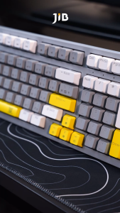 keyboard (คีย์บอร์ด) NUBWO X802 Thanatos (Gray-White) (Red Switch - Mini RGB - EN/TH)