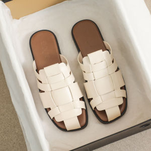MIFEI | Braided Closed Toe Half Slippers Roman Style Womens Shoes Big Size