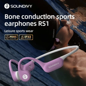 SOUNDIVY RS1 Open Bone Conduction IPX8 Waterproof Swimming Earphones 32GB Memory Ear Hanging Earphones