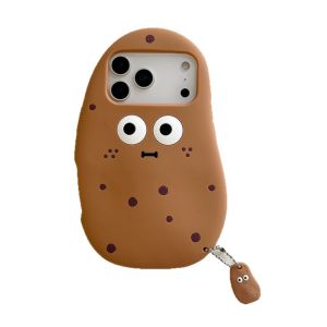 3D Cute Cartoon Funny Potato Soft Silicone Phone Case For iPhone 17 Air 16 15 14 13 12 Pro Max Plus Shockproof Protective Cover