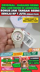 CASIO ORIGINAL - CASIO BABY-G BGA-290PA-7ADR - WOMEN LA - RUBBER - Putih - Jam dunia JD18
