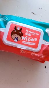 80pcs 2Layer Baby Wipes Disposable Cotton Wet Tissues Baby Care Napkin (80pcs per Pack)