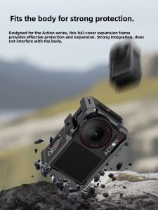 MEIGOUMEIGOU | Lightweight Aluminum Cage for DJI Action 5Pro/4/3 Camera with Anti-Shock and Expansion Features