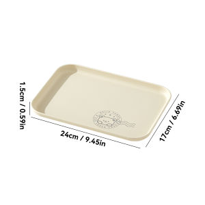 WORTHBUY Stackable Plastic Storage Tray Rectangular Fruit Dessert Tray  Large Capacity Food Serving Tray Kitchen Organizer