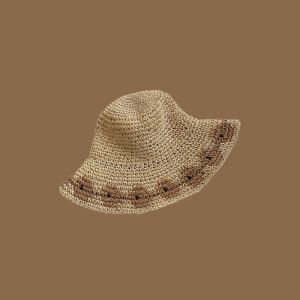 Straw Hat Collection Womens Sun-Proof Big Brim Ins Xiaoqing Spring Summer Outdoor Beach Vacation Sweet Mori All-Match Show