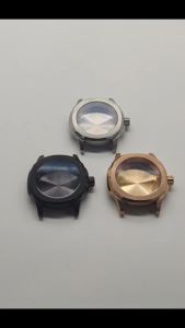 RICHUS NH35 Watch Case 40mm Silver Black Rose Gold Stainless Steel Watch Case Sapphire Crystal Fit NH35 NH36 Movement