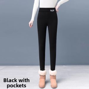 QIAOXIZI | Plus Size Womens High Waist Slim Leg Thickened Warm Tights