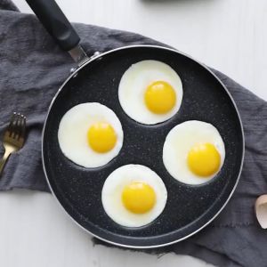 GUDANG TOSERBA - Teflon Penggoreng Telur/Wajan Cetakan Telur/kue 4 Lubang