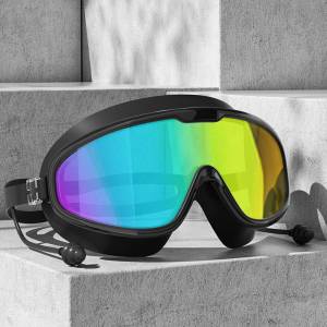 Outdoor Swimming Goggles Anti-Fog Wide View Scuba Diving Swimming Glasses with Earplugs for Adult Youth Water Diving Goggles