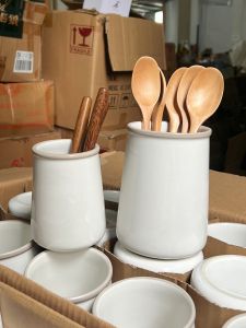 Hộp Đựng Thìa Đũa Bằng Gốm Sứ Đựng Đồ Dùng Nhà Bếp Cho Gia Đình Hộp Đựng Đồ Dùng Ăn Uống Bình Hoa Trang Trí Bàn Ăn Hộp Đựng Đồ Dùng Gia Đình Cao Cấp