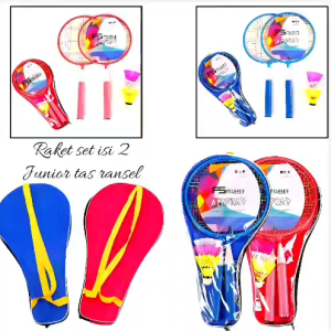 Raket Bulutangkis/ Raket badminton Anak ( Usia 3-6-12 Tahun Untuk TK/ SD) dengan tas Elegan Dan Shuttlecock BNRBT 02