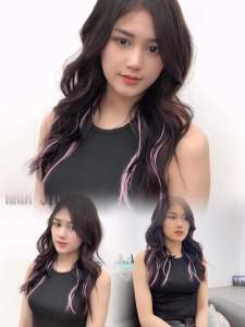 TÓC LIGHT DÁN BABY TẠI NHÀ  MÀU HỒNG ( chơi bền 2 tháng - uốn là thỏa mái)